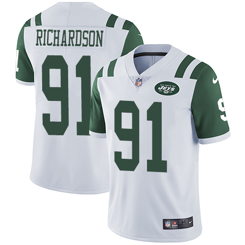 Nike Jets #91 Sheldon Richardson White Men's Stitched NFL Vapor Untouchable Limited Jersey